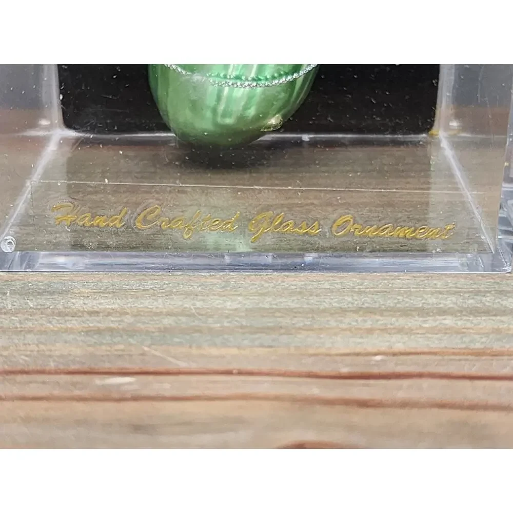 2003 Target Store Pickle Ornament Blown Glass Handpainted w/Plastic Case NOS